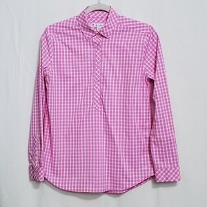 Southern Tide Pink Gingham Popover Shirt XS